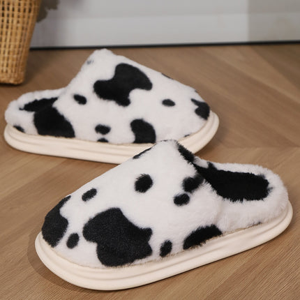 Animal Print Faux Fur Slippers