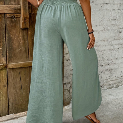 Tied High Waist Wide Leg Pants