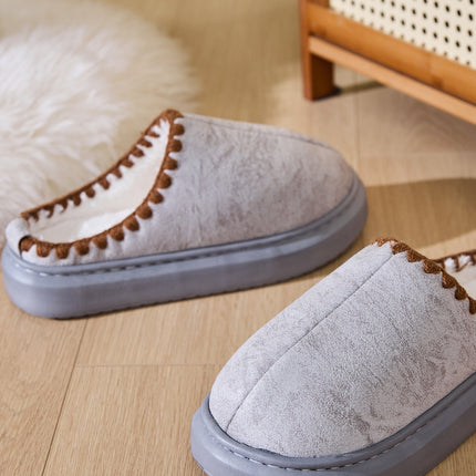 Thermal Round Toe Platform Slippers