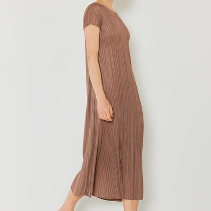 Marina West Swim Pleated Cap Sleeve A-Line Dress