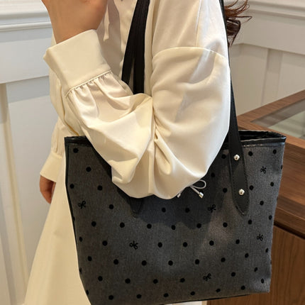 Bow Trim Polyester Tote Bag