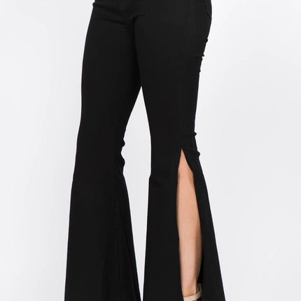 American Bazi Side Slit Flare Jeans