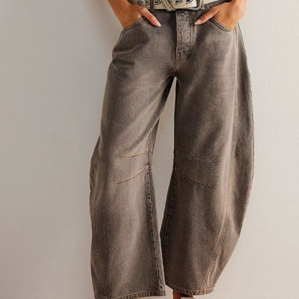 Wide Leg Jeans with Pockets