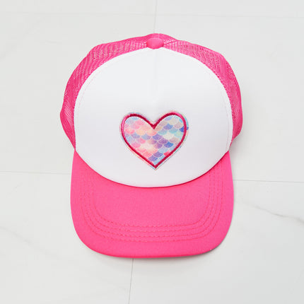 Fame Falling For You Trucker Hat in Pink