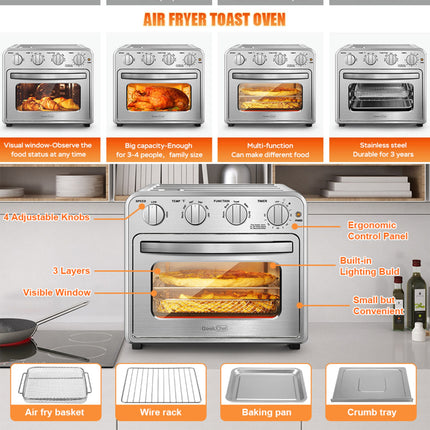 Geek Chef Air Fryer Toaster Oven Combo