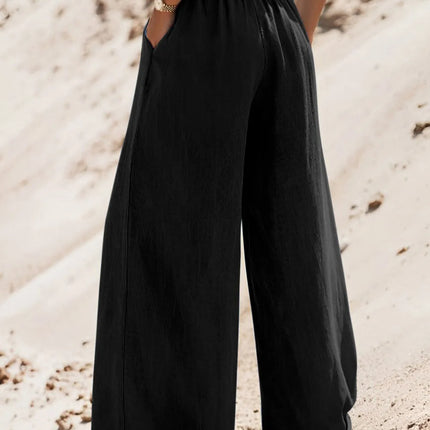 Drawstring Wide Leg Jeans