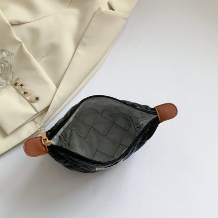 Solid Quilted Clutch with Zipper