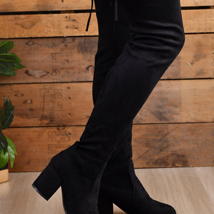 Round Toe Block Heel Boots