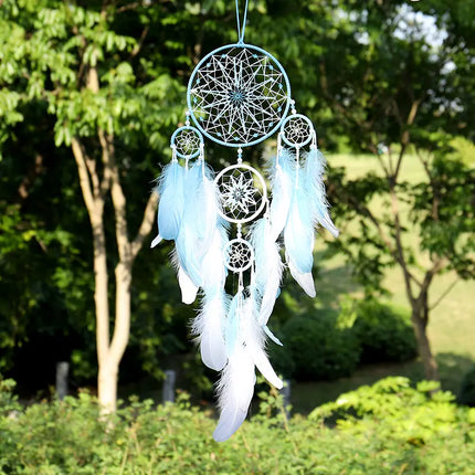 2023 New Dream catchers Retro 5 Ring Dream Catchers Home Decoration Indians Natural Stone Tree of Life Dreamcatcher Wall Hanging