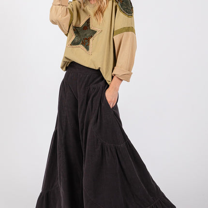 SAGE + FIG High Rise Corduroy Wide Leg Pants