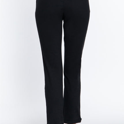 ACTIVE BASIC Cotton-Span Twill Straight Pants