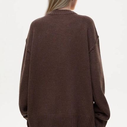 Basic Bae Round Neck Dropped Shoulder Sweater