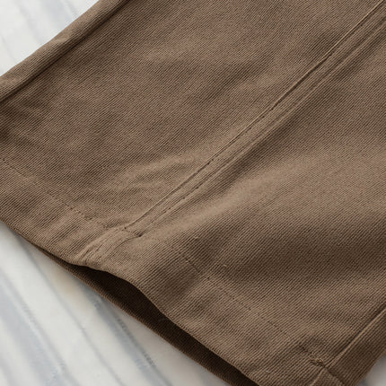 Half Elastic Waist Straight Pants