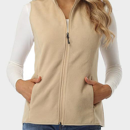 Zip Up Turtleneck Vest with Pockets