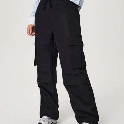 Drawstring Wide Leg Pants