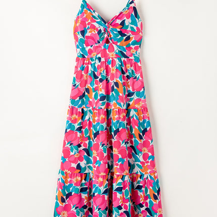 Printed V-Neck Maxi Cami Dress