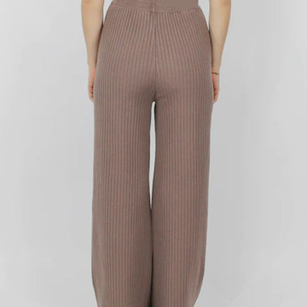 Ribbed Wide Leg Sweater Pants