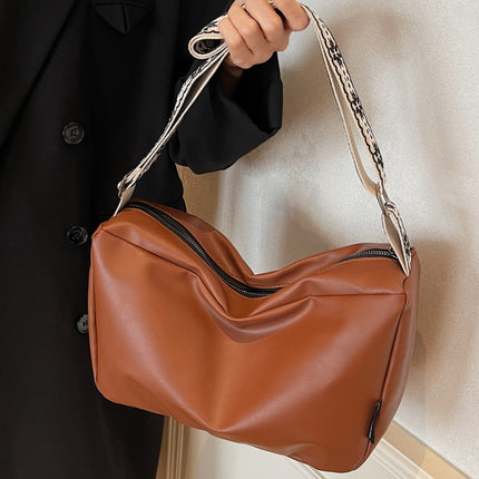 PU Leather Adjustable Strap Crossbody Bag