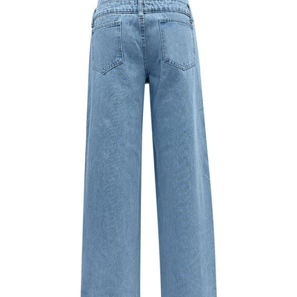 Faux Layered High Waist Jeans