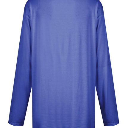 Full Size Pocketed Round Neck Long Sleeve T-Shirt