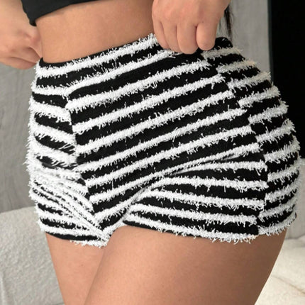 Striped High Waist Shorts