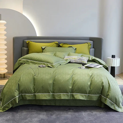 New 1000TC Egyptian Cotton Bedding Sets Luxury Jacquard Duvet Cover Flat sheet Pillowcase