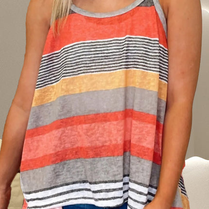 Color Block Round Neck Cami