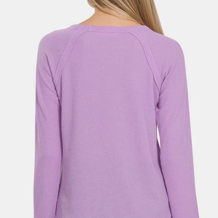 Zenana Waffle Long Sleeve T-Shirt