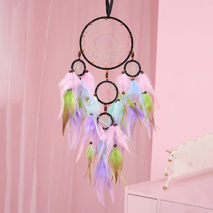 2023 New Dream catchers Retro 5 Ring Dream Catchers Home Decoration Indians Natural Stone Tree of Life Dreamcatcher Wall Hanging