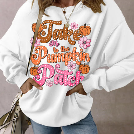 Letter Graphic Long Sleeve Sweatshirt