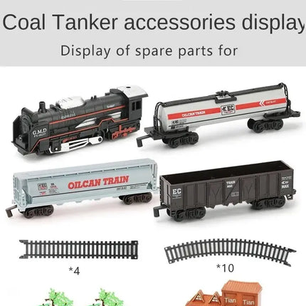 Simulation Electric Train Model with Track Railway Toys Battery Operated Classical High-speed Rail train toys for children