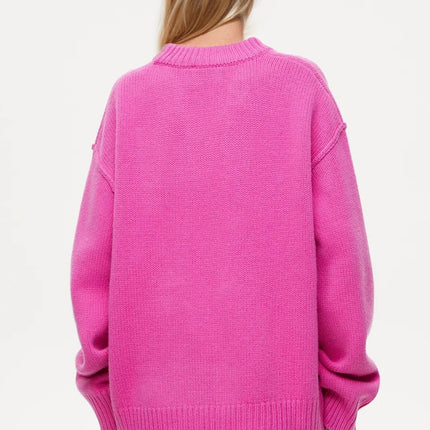 Basic Bae Round Neck Dropped Shoulder Sweater