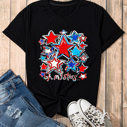 Graphic Round Neck Short Sleeve T-Shirt - Vickie Lynn's