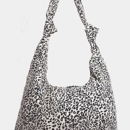 Fame Leopard Knotted Strap Shoulder Bag