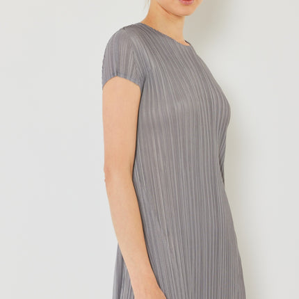 Marina West Swim Pleated Cap Sleeve A-Line Dress