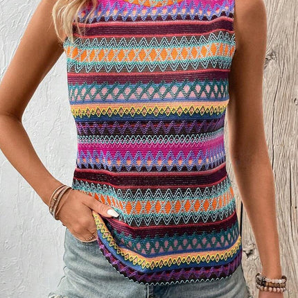 Contrast Round Neck Tank