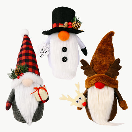 3-Pack Christmas Faceless Gnomes