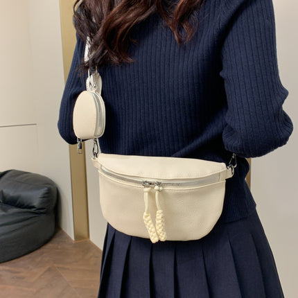 PU Leather Adjustable Strap Crossbody Bag with Coin Purse