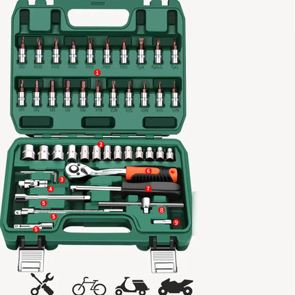 Multi-functional wrench set / dull wrench set open-end wrench set 150-piece set quick wrench combination