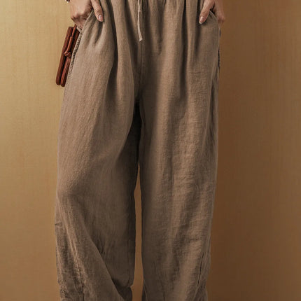 Drawstring Wide Leg Pants