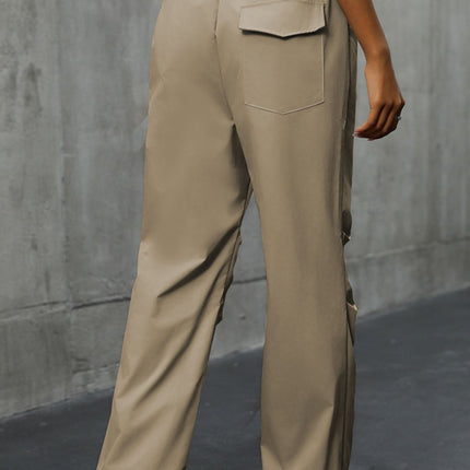 Pocketed Elastic Waist Pants