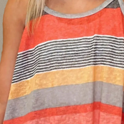 Color Block Round Neck Cami