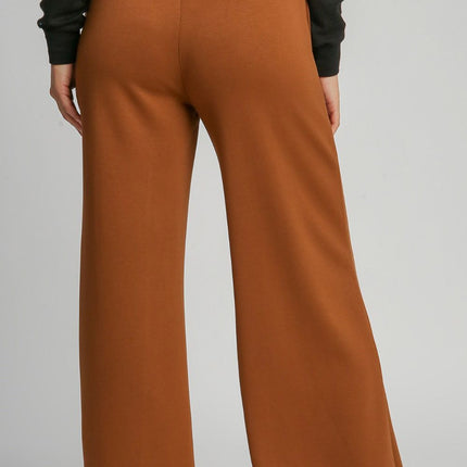 Umgee Drawstring Wide Leg Pants with Pockets