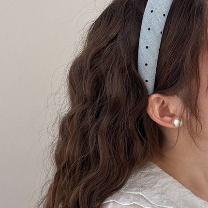 Polka Dot Polyester Wide Headband