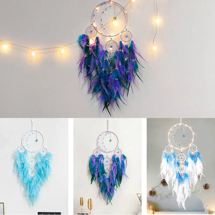 2023 New Dream catchers Retro 5 Ring Dream Catchers Home Decoration Indians Natural Stone Tree of Life Dreamcatcher Wall Hanging