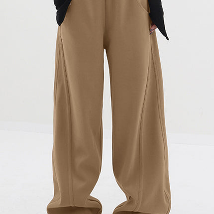 Elastic Waist Sweatpants with Pockets