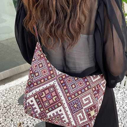 Geometric Adjustable Strap Crossbody Bag