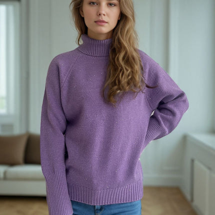 Turtleneck Raglan Sleeve Sweater