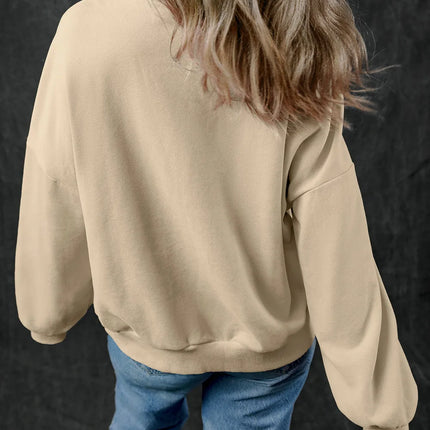 Half Zip Long Sleeve Sweatshirt - Vickie Lynn's