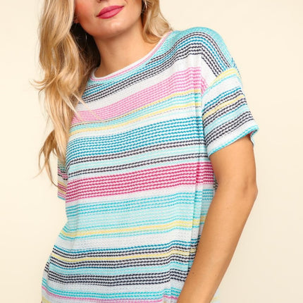 Haptics Waffle Stripe Short Sleeve T-Shirt